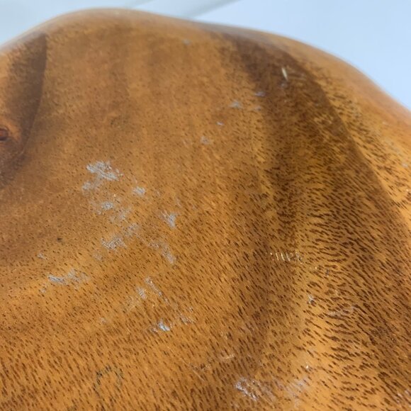 LARGE Beautiful Monkeypod Wood Serving Bowl Coffee Table Decor Vintage - Picture 13 of 13